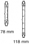 Staaf R7s 78 mm - 118 mm.