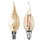 led filament kaars met tip goud